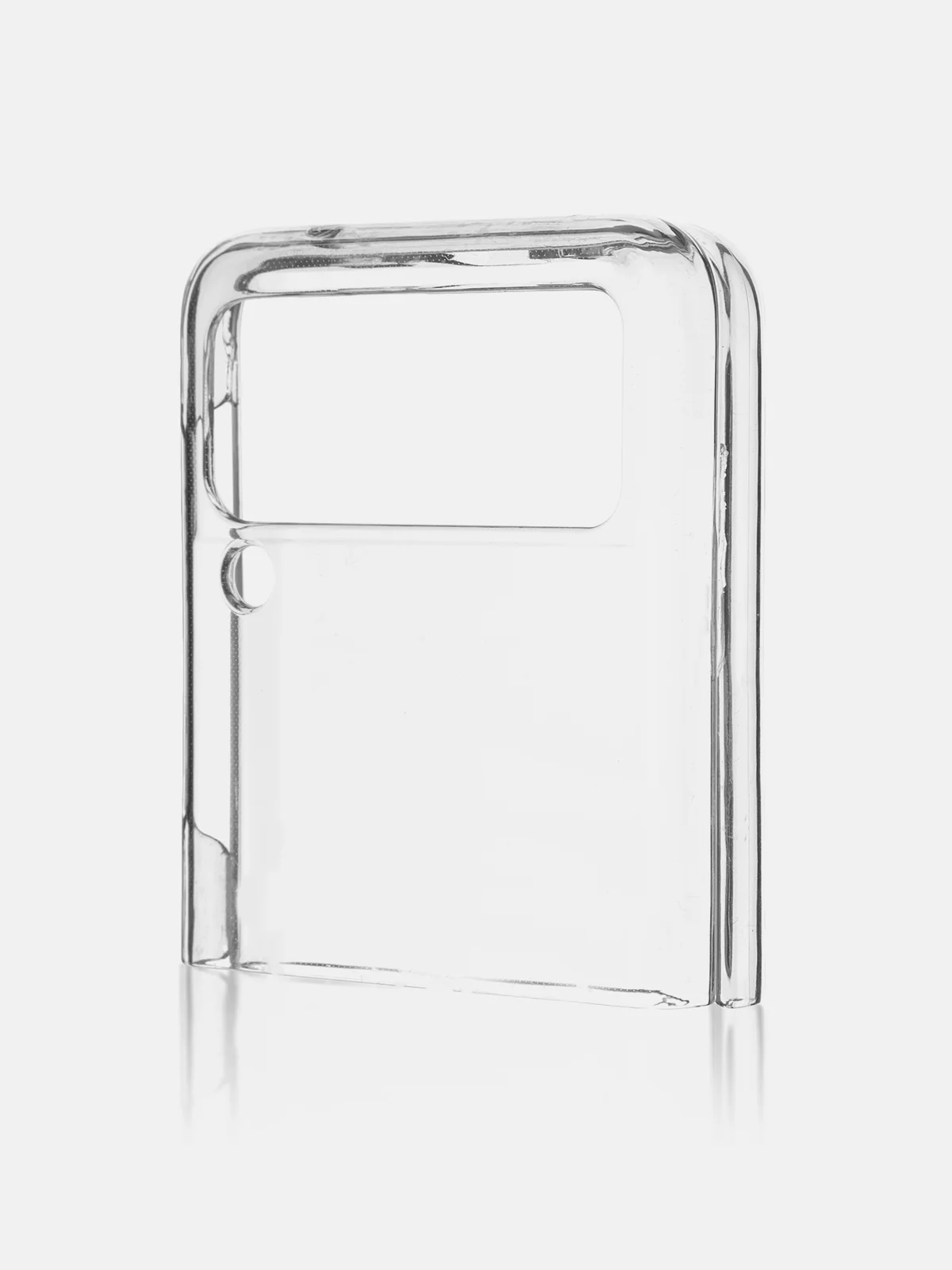 Прозрачный складной чехол для Samsung Galaxy Z Flip 3 пластиковый ROSCO прозрачный с защитой камер