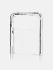 Прозрачный складной чехол для Samsung Galaxy Z Flip 3 пластиковый ROSCO прозрачный с защитой камер