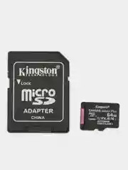 Карта памяти Kingston 64Gb MicroSD Class 10 Canvas Select Plus A1(100 Mb/s)+SD адаптер