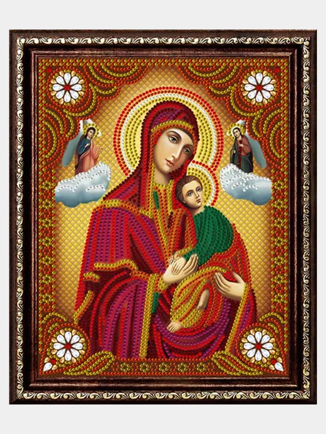 Бордовый алмазная мозаика "Иконы", 27 х 33 см, на подрамнике