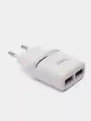 Белый сетевое зарядное устройство HOCO C12, до 2.4A