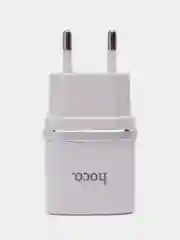 Белый сетевое зарядное устройство HOCO C12, до 2.4A