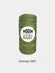 Зеленый шнур Caramel Baby, полиэфирный, 2 мм, 200 метров для вязания и макраме