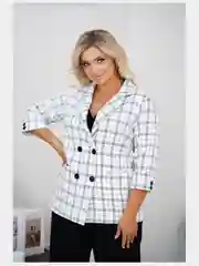 Белый пиджак женский, большие размеры