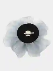 Серый брошь цветок из ткани