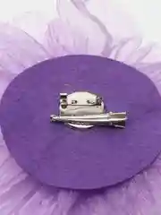 Серый брошь цветок из ткани