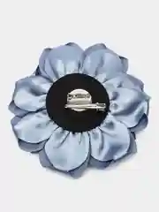 Голубой брошь цветок из ткани