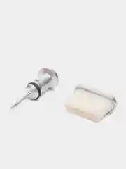 Серебряный комплект / Пылезащитная заглушка для Type-C и 3.5 мм AUX. Чёрный / Серебристый