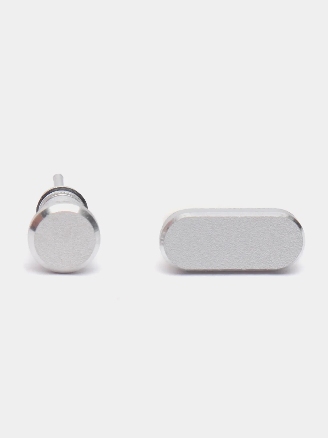 Серебряный комплект / Пылезащитная заглушка для Type-C и 3.5 мм AUX. Чёрный / Серебристый