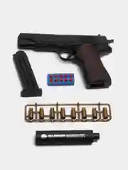 Игрушечный воздушный пистолет Colt M1911, перезаряжаемый Кольт с гильзами и мягкими пулями