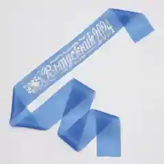 Лента "Выпускник 2024", 1 лента в упаковке, шелк, надпись- золотая фольга