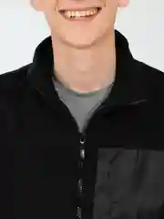 Черный костюм мужской, флисовый