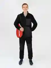 Черный костюм мужской, флисовый