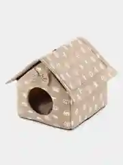 Серый домик для кошек и собак "Клампи Будка", 40 х 40 х 42 см