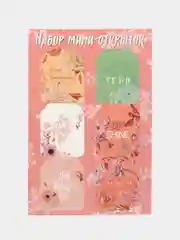 Коралловый меланж набор новогодних бирок-шильдиков для подарков на Новый год, мини открытки