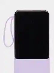 Розовый внешний аккумулятор PowerBank с быстрой зарядкой и встроенными кабелями,  20000 мАч