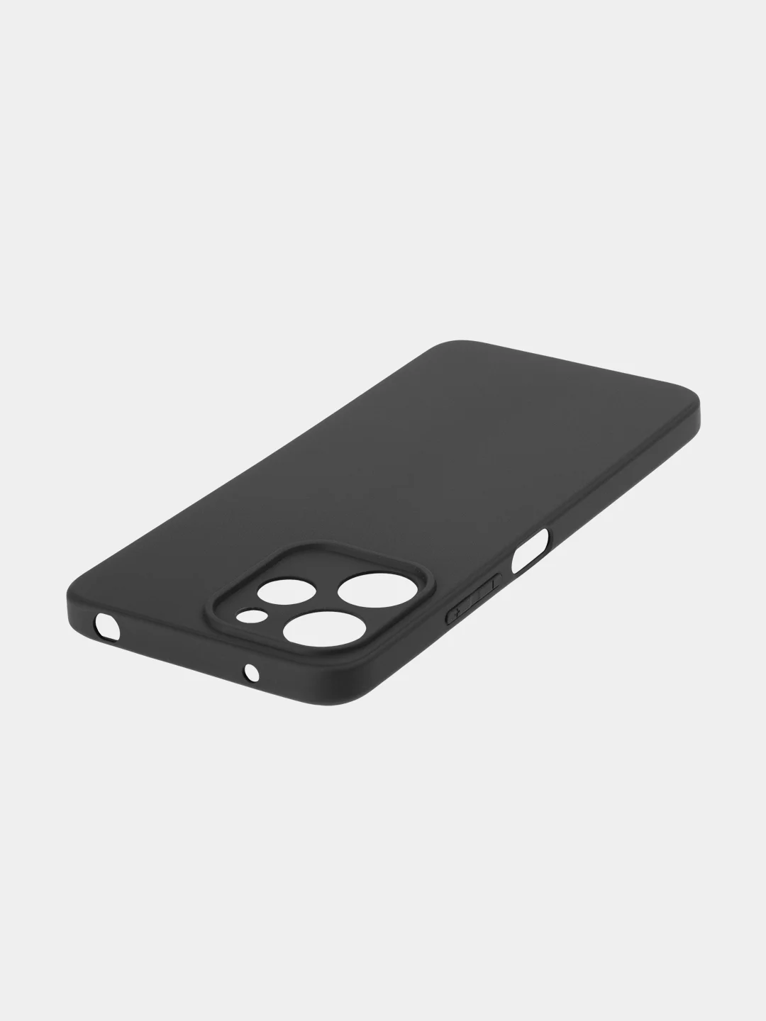 Черный чехол для Xiaomi Redmi 12 силиконовый BROSCORP матовый, тонкий, с бортиком-защитой камер