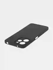Черный чехол для Xiaomi Redmi 12 силиконовый BROSCORP матовый, тонкий, с бортиком-защитой камер