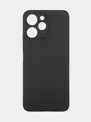 Черный чехол для Xiaomi Redmi 12 силиконовый BROSCORP матовый, тонкий, с бортиком-защитой камер