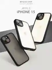 Прозрачный чехол для Apple iPhone 14, 15 Pro Max/Pro/Plus пластиковый BROSCORP с силиконовой защитой