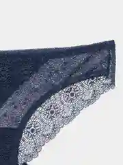Синий женские трусы, кружевные
