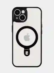 Чехол MagSafe для iPhone 14 пластиковый с силиконом BROSCORP с бортиком защитой камер