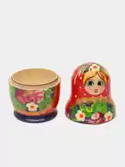 Аметистовый матрешка 5 в 1 из дерева.В яркой раскраске
