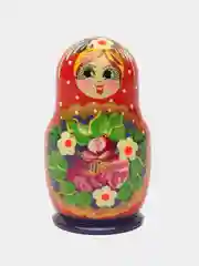 Аметистовый матрешка 5 в 1 из дерева.В яркой раскраске