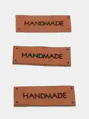 Серый бирка-нашивка HANDMADE