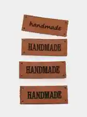 Угольный бирка-нашивка HANDMADE