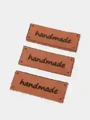 Белый бирка-нашивка HANDMADE