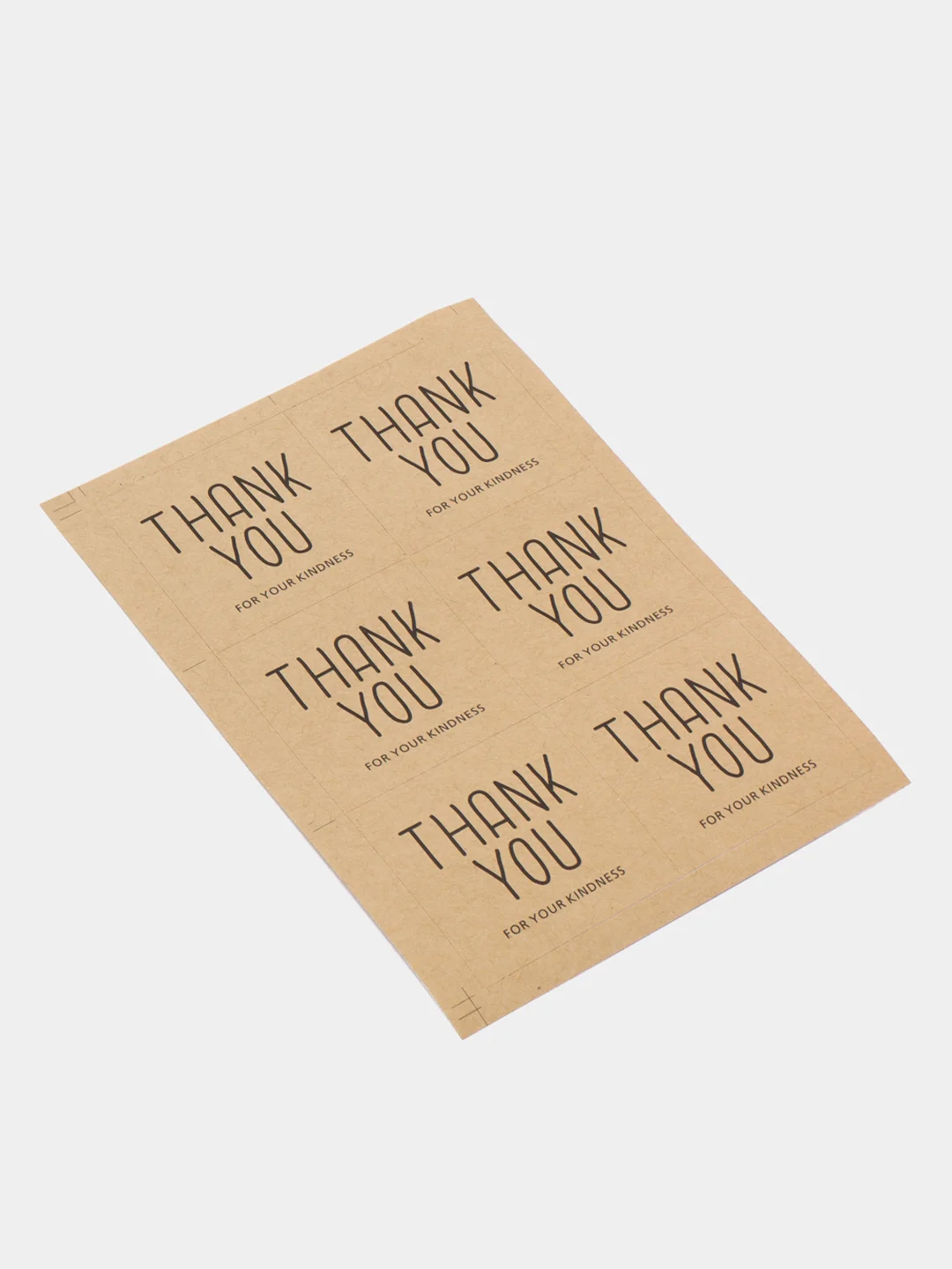 Коричневый наклейки квадратные "Thank you"