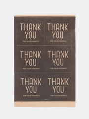 Наклейки квадратные "Thank you"