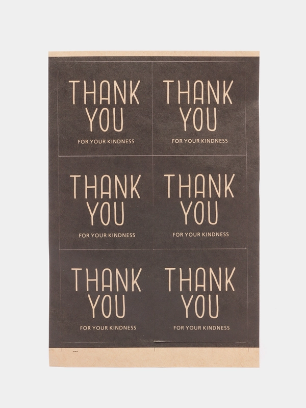 Наклейки квадратные "Thank you"