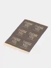 Коричневый наклейки квадратные "Thank you"