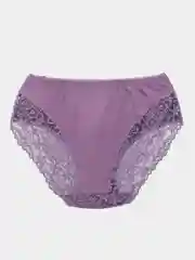 Фиолетовый хлопковые кружевные женские трусы