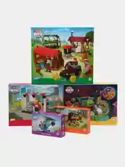 Набор конструкторов для детей Kids Bricks ферма пикник пекарня вертолет парк развлечений