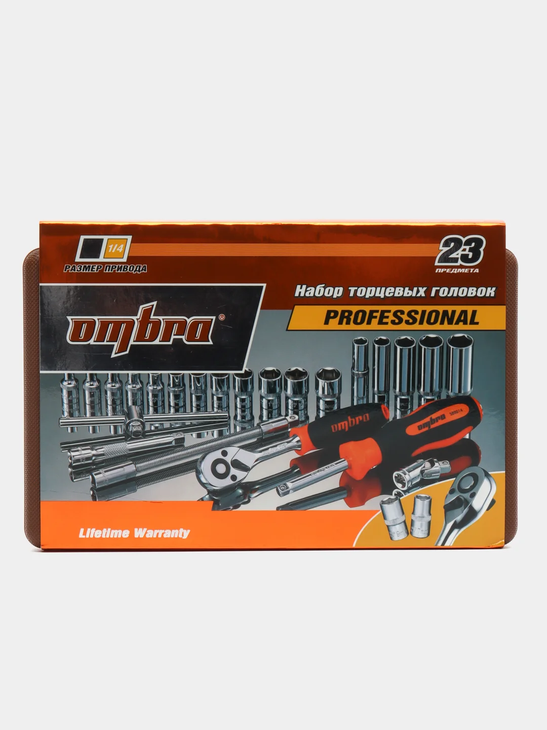 911423 Набор головок торцевых с аксессуарами 1/4"DR, 4-13 мм, 23 предмета