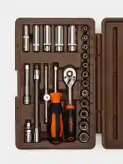 911423 Набор головок торцевых с аксессуарами 1/4"DR, 4-13 мм, 23 предмета