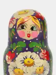 Индиго матрешка 5 в 1 из дерева.В яркой раскраске