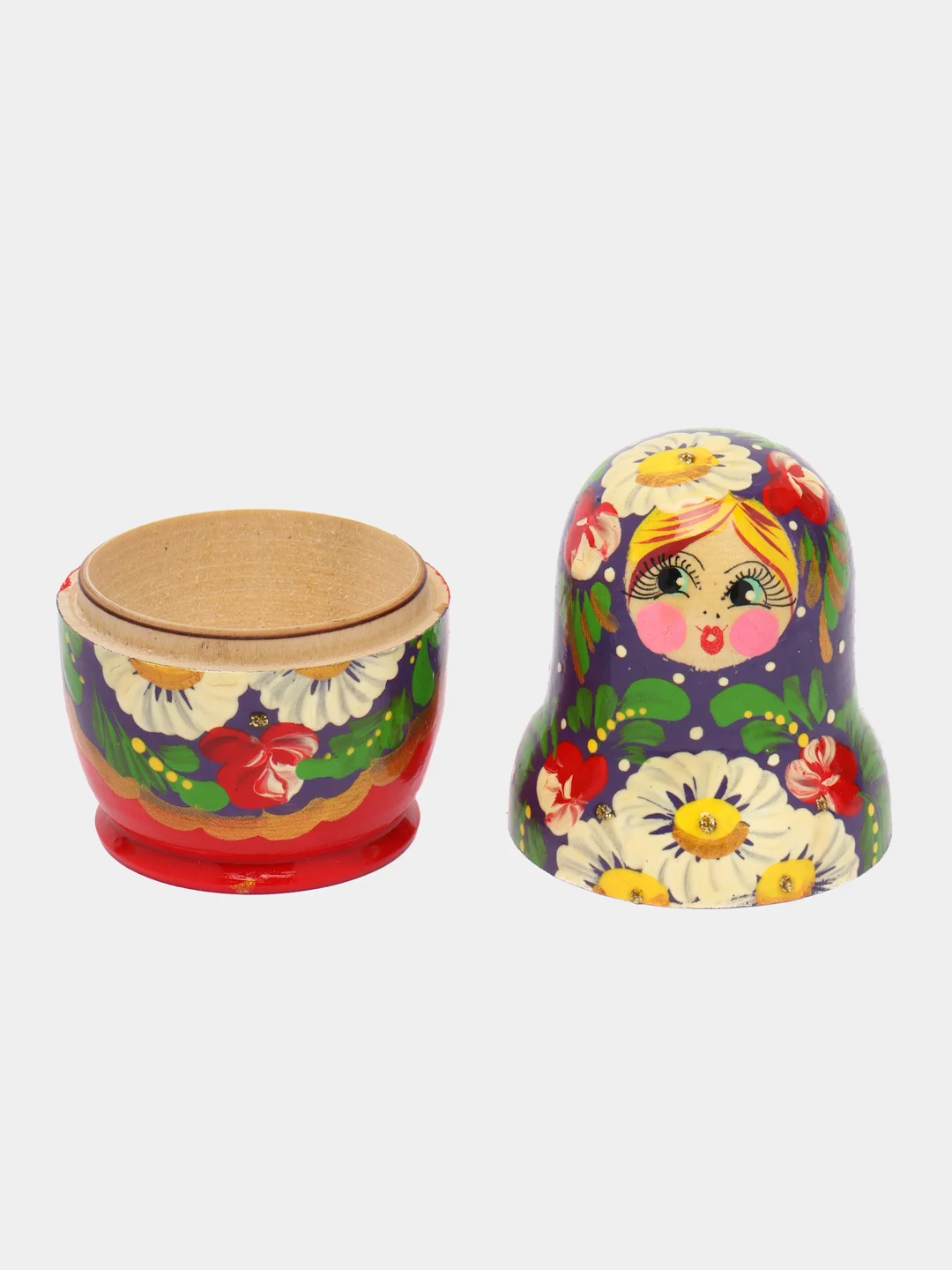 Индиго матрешка 5 в 1 из дерева.В яркой раскраске