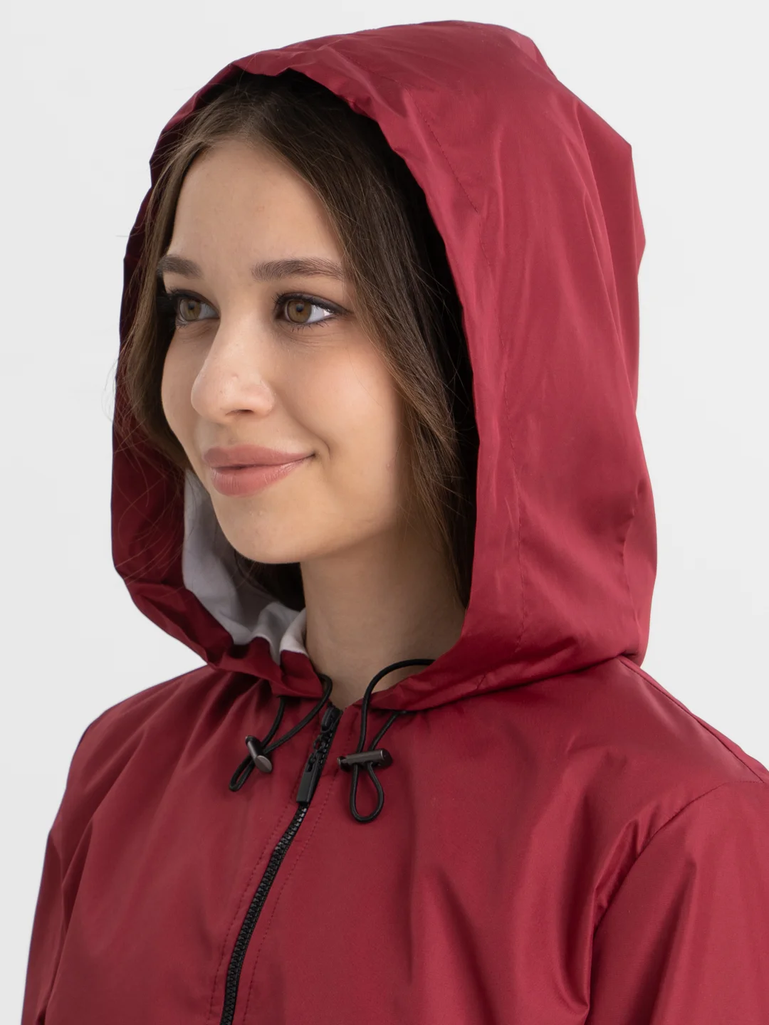 Бордовый костюм с укороченной курткой one size