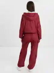 Бордовый костюм с укороченной курткой one size