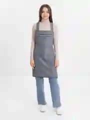 Серый фартук двухсторонний рабочий
