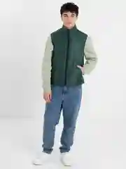 Зеленый жилет мужской, утепленный