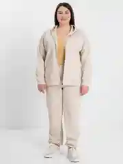 Кремовый спортивный костюм двойка, комплект, худи и штаны, демисезонный, больших размеров 50-56