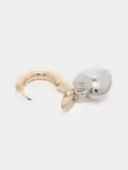 Серебряный серьги новогодние с подвеской синие и розовое сердце из муранского стекла "новый год 2025"