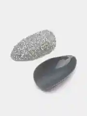 Серый матовые накладные ногти +клей