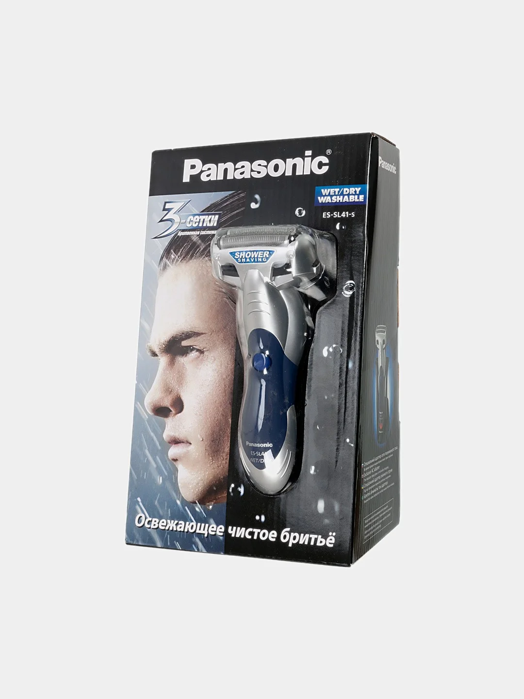 Бритва сетчатая Panasonic ES-SL41-S520, серебристый/синий