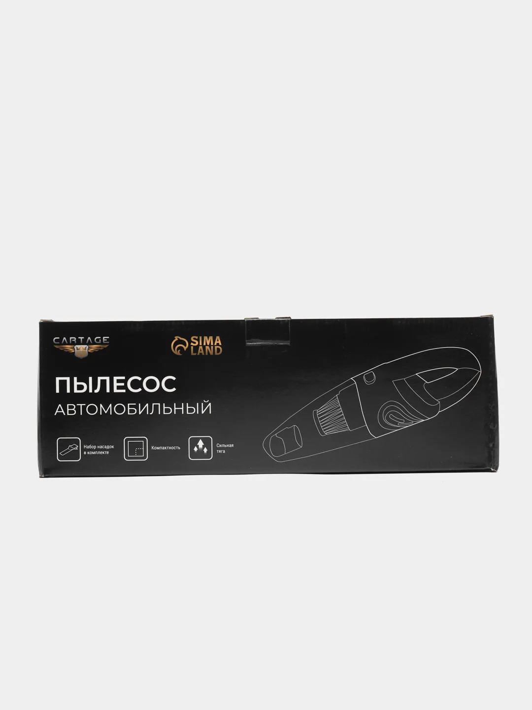 Пылесос автомобильный CARTAGE, беспроводной, 3 насадки, 120 Вт, 12 В, белый